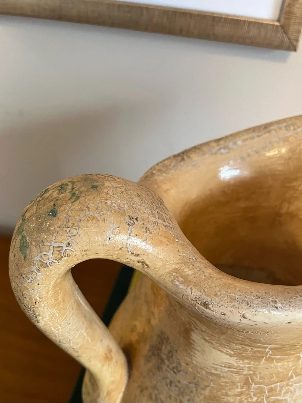 Vintage Thick Ceramic Decor Pitcher